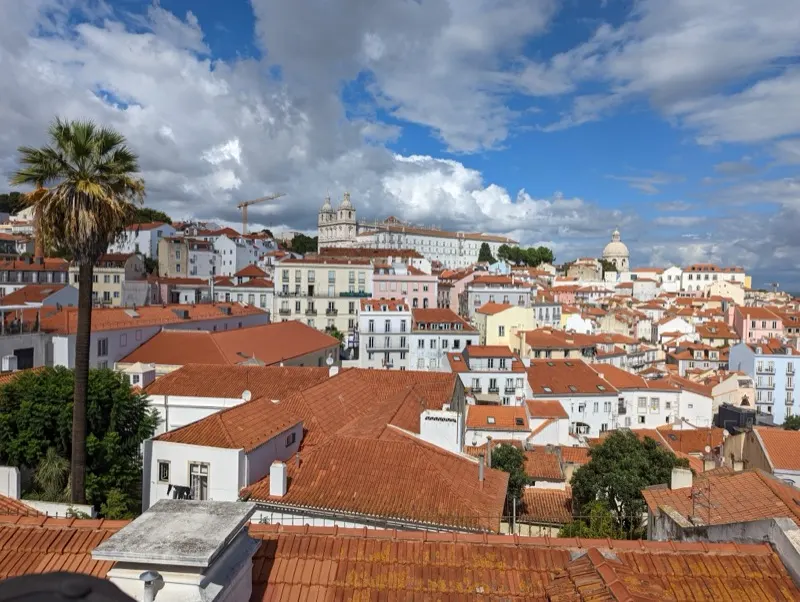 Terracotta rooftops of Lisbon